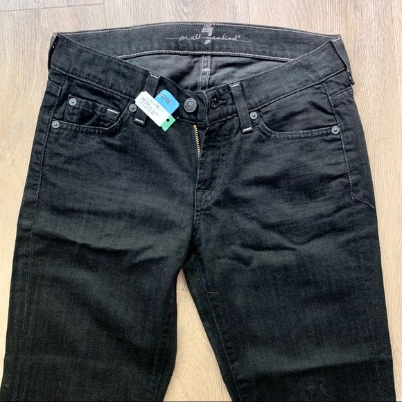 7 For All Mandkind Bootcut Black Lowrise Jeans - Picture 2 of 6